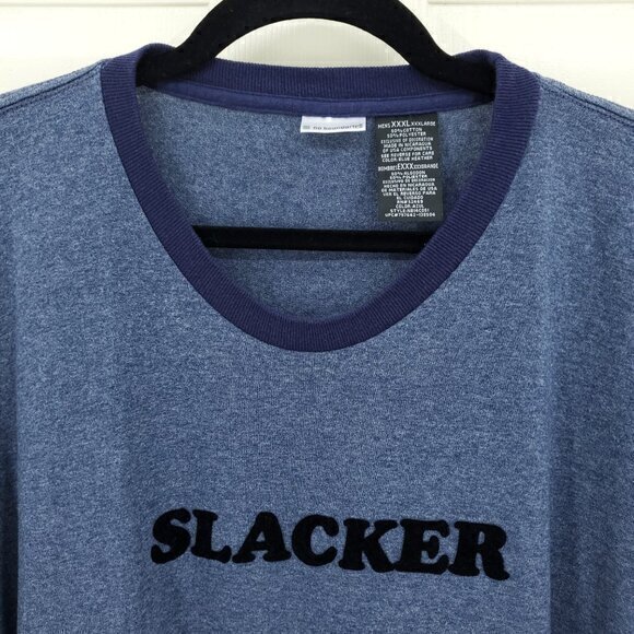 Men's VTG 90s/2000s No Boundaries Slacker Short Sleeve Tee XXXL Heather Blue - Picture 9 of 13
